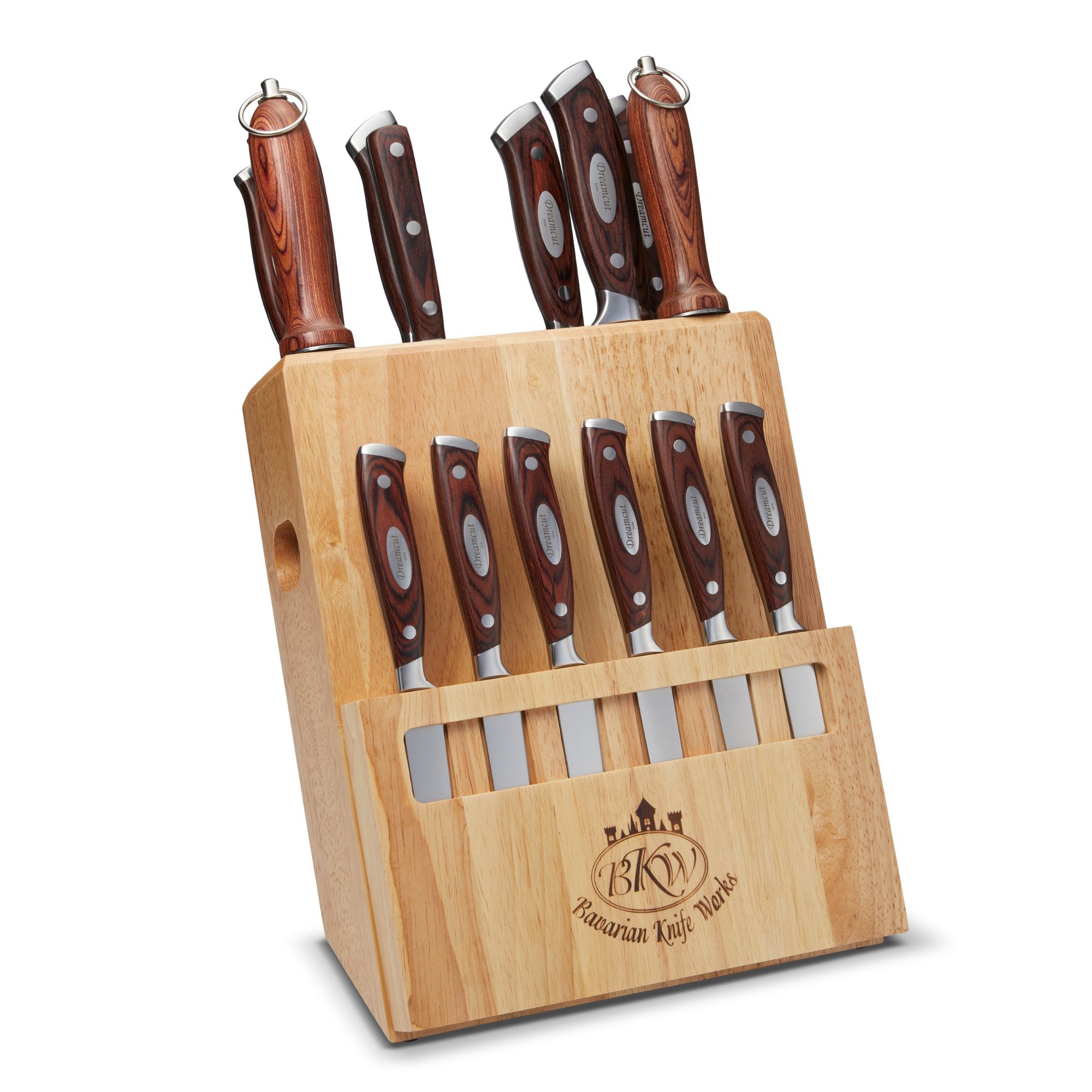3 day sale - 19 pc set- 12 pc set plus steak knives, order today and get a free single Knife - Bavarian Knife Works