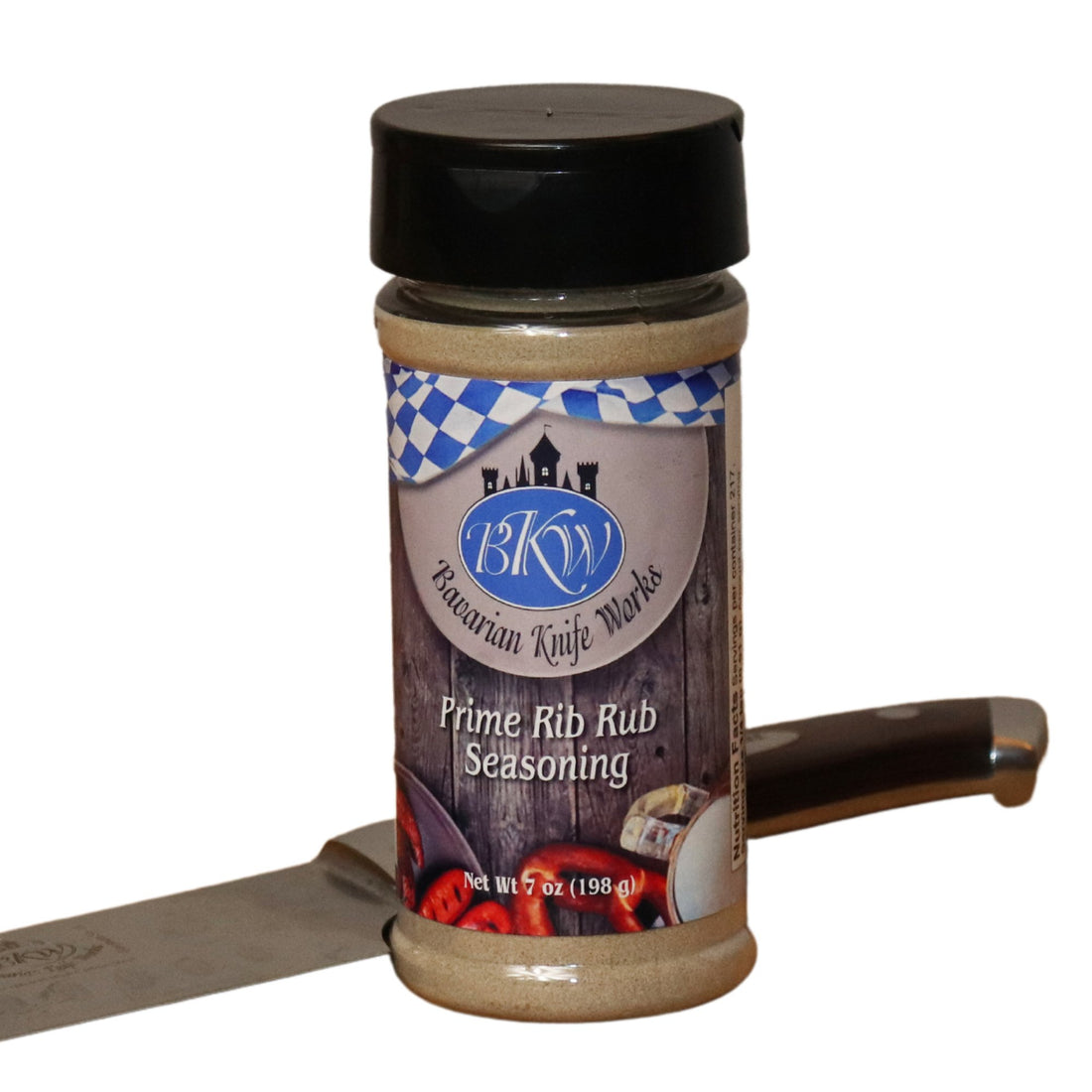 BKW Prime Rib Rub Seasoning (No MSG), 6 - 7 oz (198 g) Shakers - Bavarian Knife Works