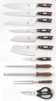 3 day sale ! - 12 pc Set sale- order today and get a free bonus knife - Bavarian Knife Works