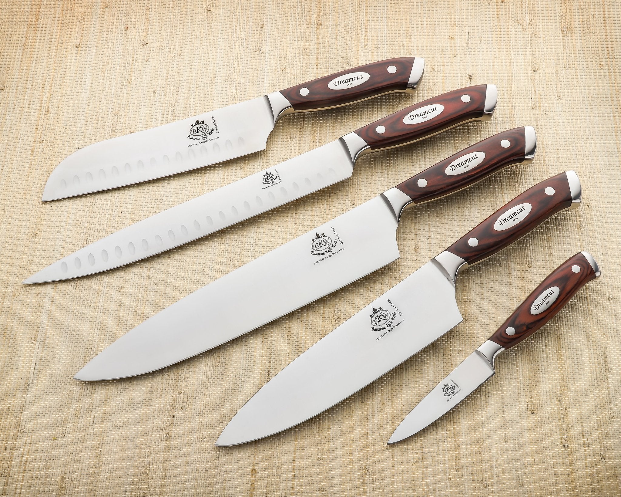 3 day sale - 19 pc set- 12 pc set plus steak knives, order today and get a free single Knife - Bavarian Knife Works