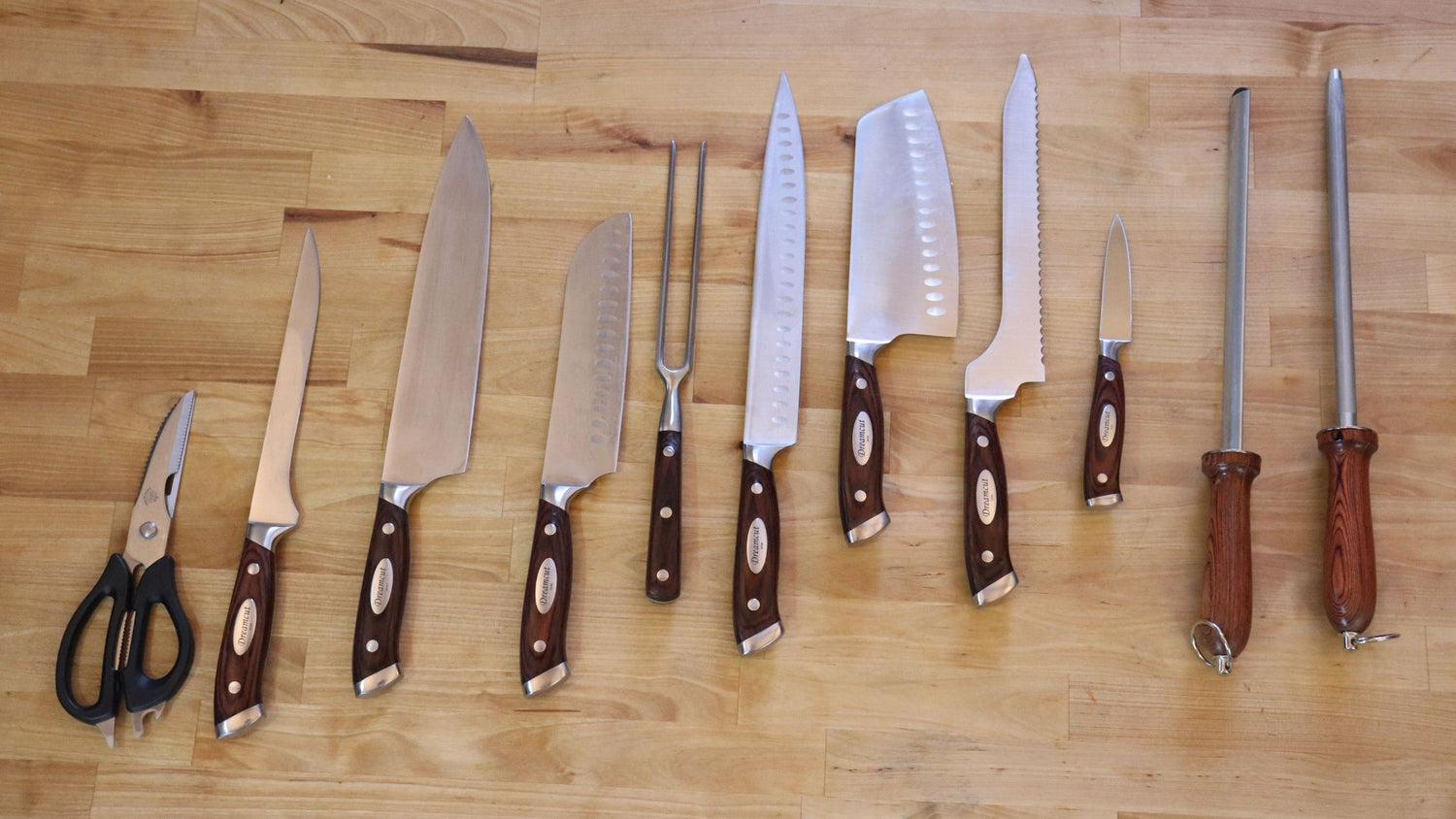3 day sale - 19 pc set- 12 pc set plus steak knives, order today and get a free single Knife - Bavarian Knife Works