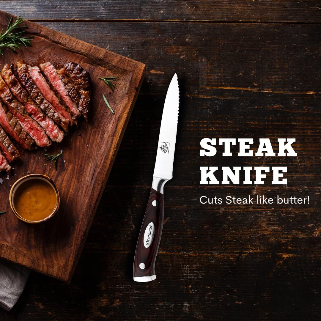 Holiday Special 6 Pieces Steak Knife Set, The Ultimate Slicing Experience